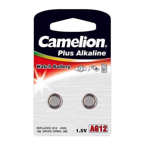 Camelion LR43 / AG12 1,5V Alkaline Plus batterier (2 stk)